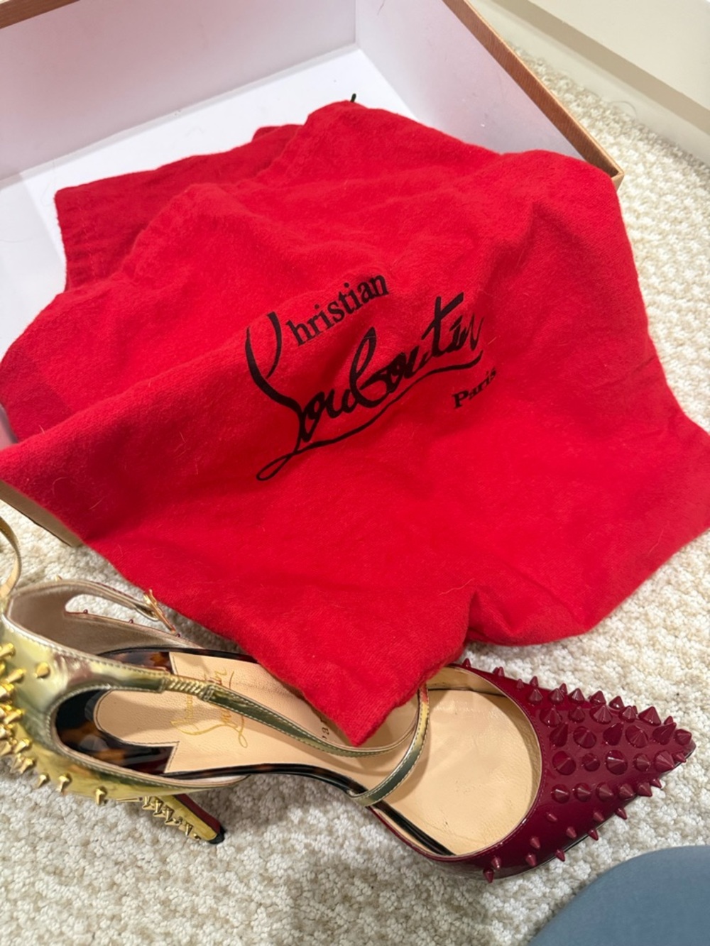 Christian Louboutin Size 39 Spiked Heels Authentic - Picture 7 of 12